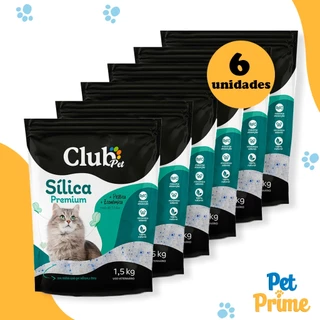 kit 6 Areias Sílica Premium Para Gatos 1,5kg Savana Pet