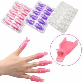 SQ6088 - 10 Unidades Dedeiras De Silicone Reutilizáveis Remove Alongamentos Nail Design