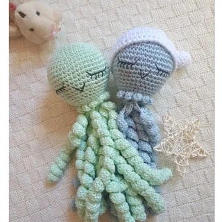 Polvo de Crochê -Polvinho amigurumi -Recém-nascido