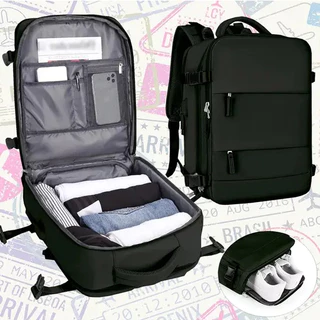 Mochila Para Viagem UNISSEX Executiva Reforçada Organizadora, Mala a Bordo Impermeável E Multifuncional Masculina E feminina