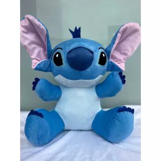 Urso Pelúcia Anti Alérgico Stitch Azul Grande Presente Criança