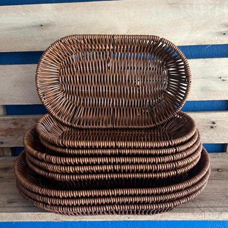 Cesta De Pão Oval Para Mesa Decorativo Multiuso