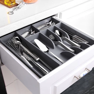 Organizador/ Separador/ Porta Talheres grande para gaveta com 7 divisórias Linha Premium