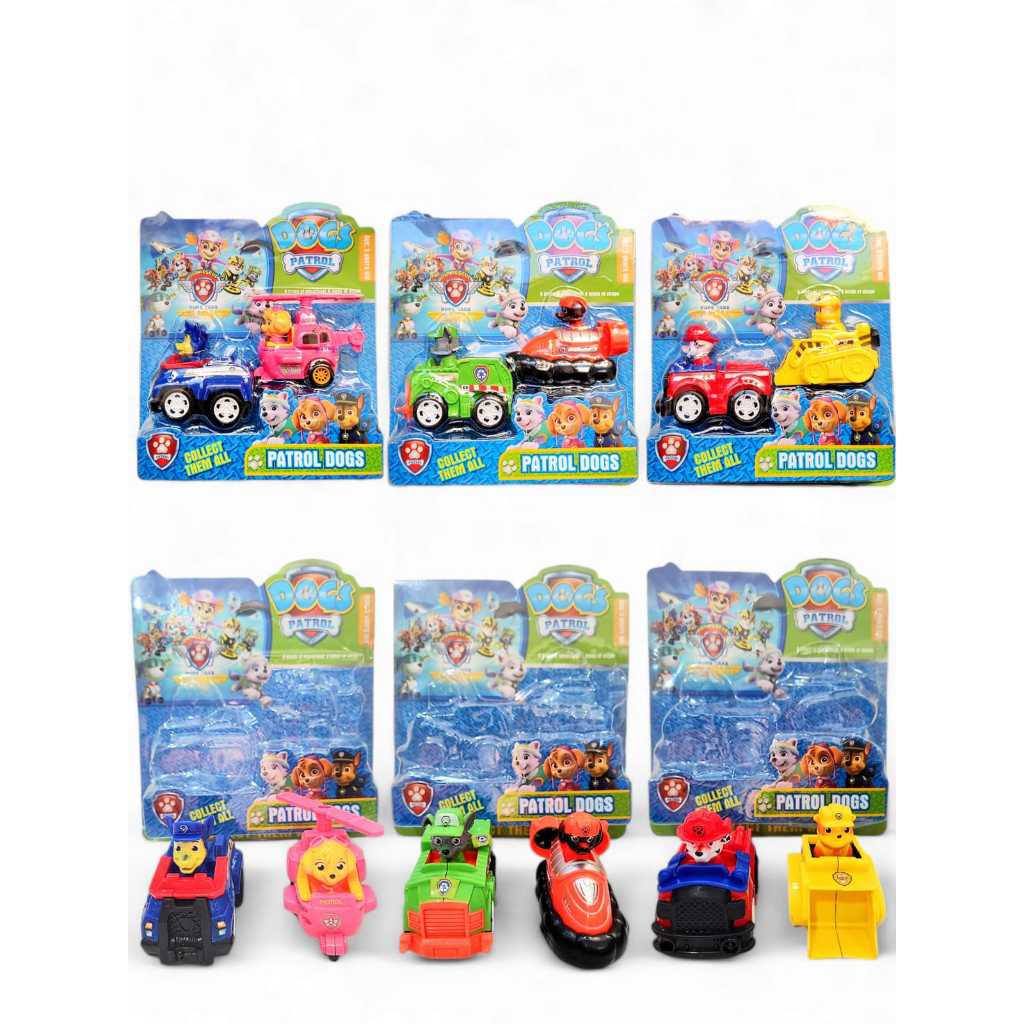 Kit C/6 Carrinhos Patrulha Canina Coleção Completa Brinquedos. | Shopee ...