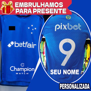 Camisa Time Azul Personalizada com Seu Nome Futebol