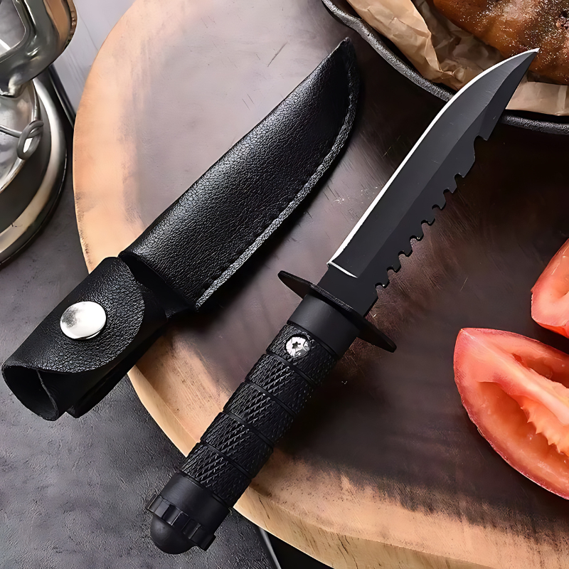 Mini faca para frutas, para uso doméstico Fulltang Bainha Couro