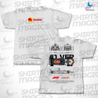 Camiseta #1 Max Verstappen Red Bull Racing F1 100% Algodão Unissex