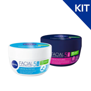 KIT NIVEA Hidratante Facial Nutritivo 100g + Hidratante Facial Noturno 100g