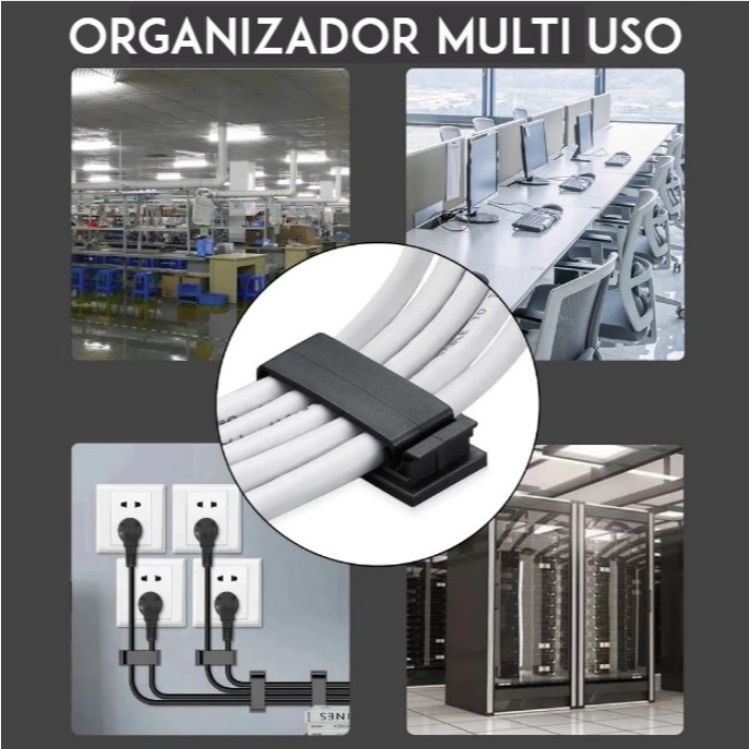 Kit Organizador De Cabos Para Esconder Fios Embaixo De Mesa Setup Gamer Casa Escritório Decoração