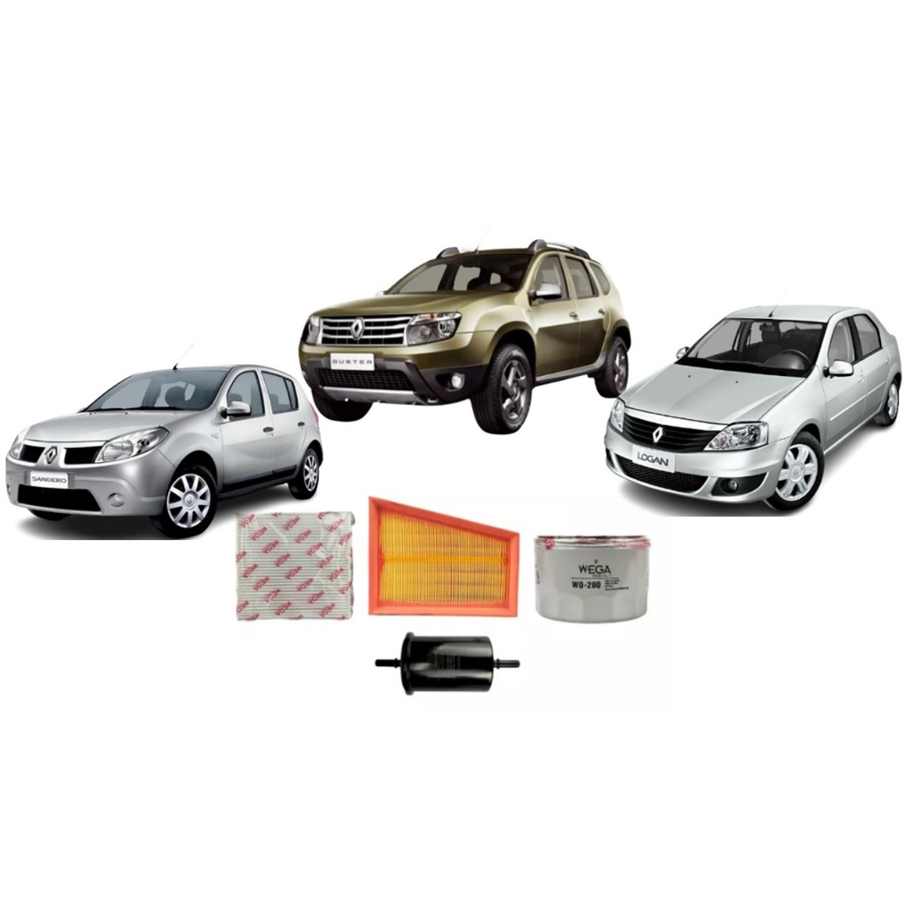 Kit Revisao Filtro Troca Completa Wega Renault Duster Logan Oroch Sandero