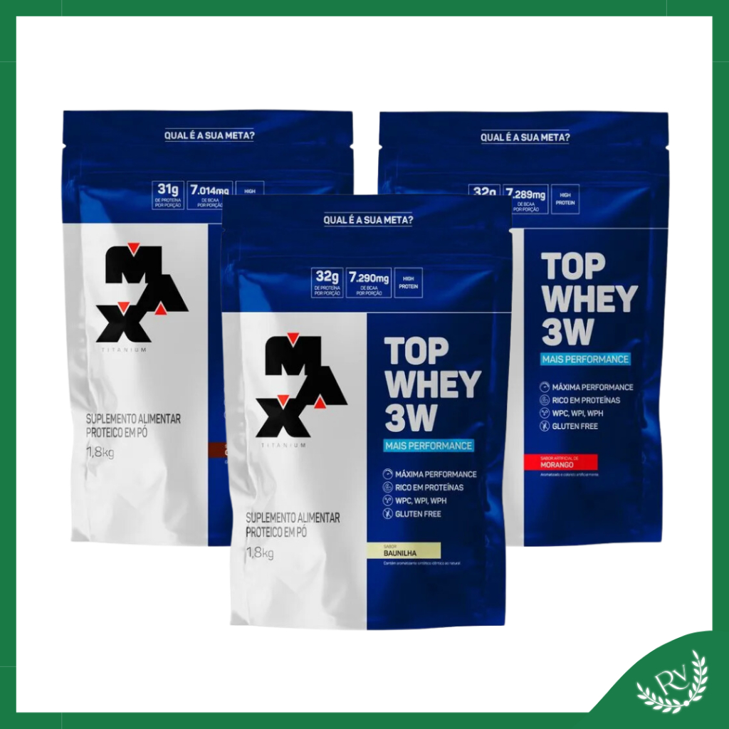 Top Whey 3W (1800g) - Max Titanium | Shopee Brasil