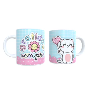 Caneca Branca Personalizada/ Xícara de Porcelana de 325ml Presente / Frases Motivacionais