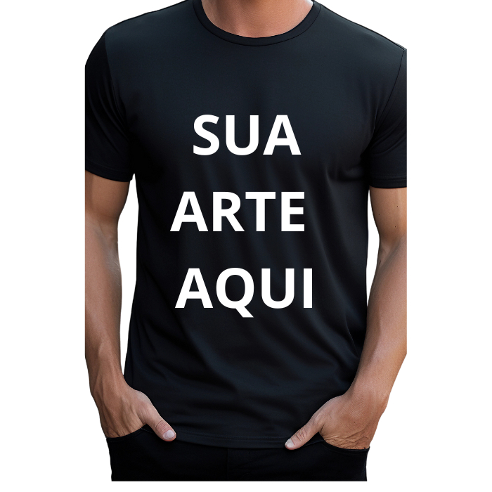Camiseta Camisa Com Sua Estampa Ou Logo Blusa Personalizada Unissex 100% Algodão
