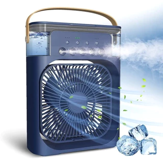 Refrigerador De Ar Ventilador Umidificador Portátil Com Led Reservatório De Água Led TIPO C USB O Melhor