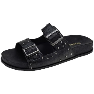 Sandália Feminina Papete Flatform Birken Shekinah Detalhe Enfeite Cravinho Fivelas Moda