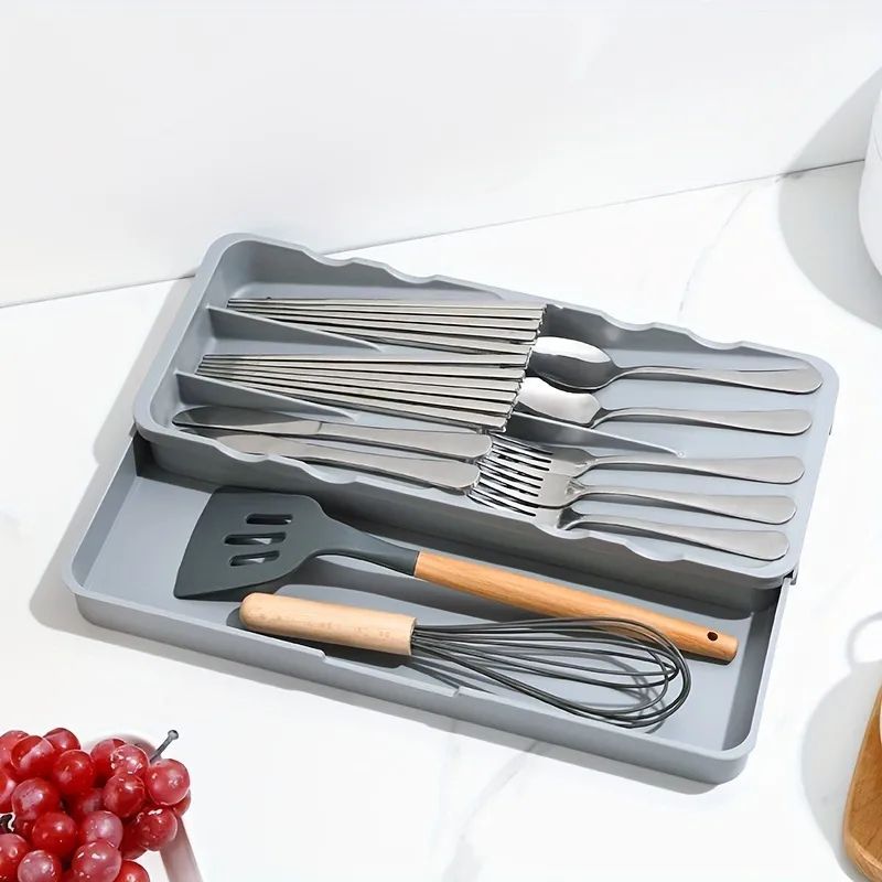 Suporte Porta Talheres Gaveta Separador Cozinha Colher Garfo Faca Divisoria Pratico Casa