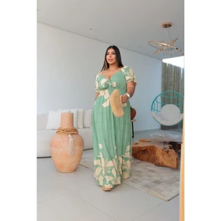 Vestido longo feminino Plus Size G2 e G3