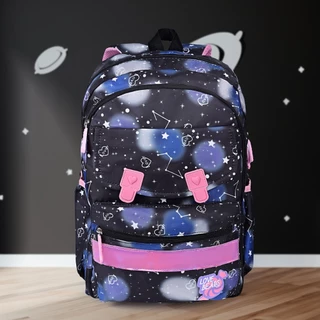 Mochila Feminina Escolar de Estrela Constelações Resistente e Espaçosa Ideal para Atividades Diárias