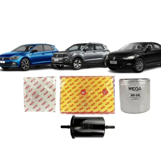 Kit Revisão Filtro Troca Completa Wega Volkswagen Polo T-Cross Virtus 1.4 16V 4 Cilindro
