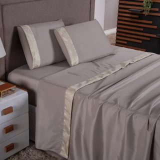 Kit Jogo de Lençol 4 Peças Percal 400 Fios Toque Macio Jogo de Lençol Casal Queen Size/ King Size em Oferta na Shopee