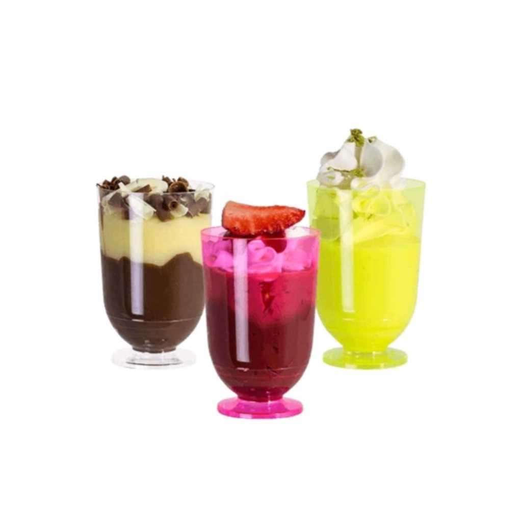 Kit 20 Mini Taça Copo Copinho Acrílico 25ml para Doces Brigadeiro ...