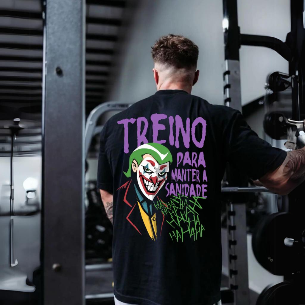 Camiseta Academia Masculina Oversized Moda Academia 100% Algodão