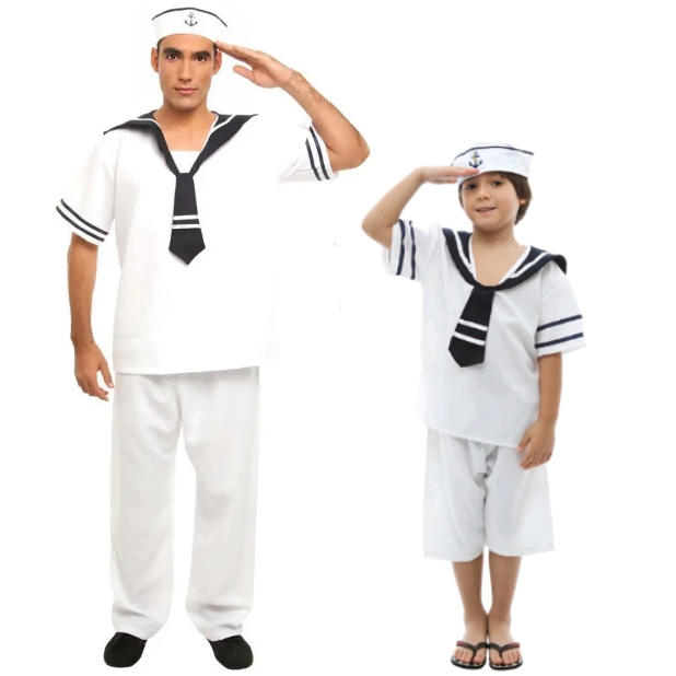 Fantasia Marinheiro Adulto e Infantil