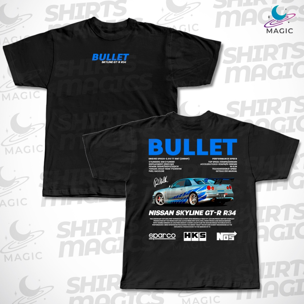 Camiseta Bullet Skyline Bryan O'conner 100% algodão unisex