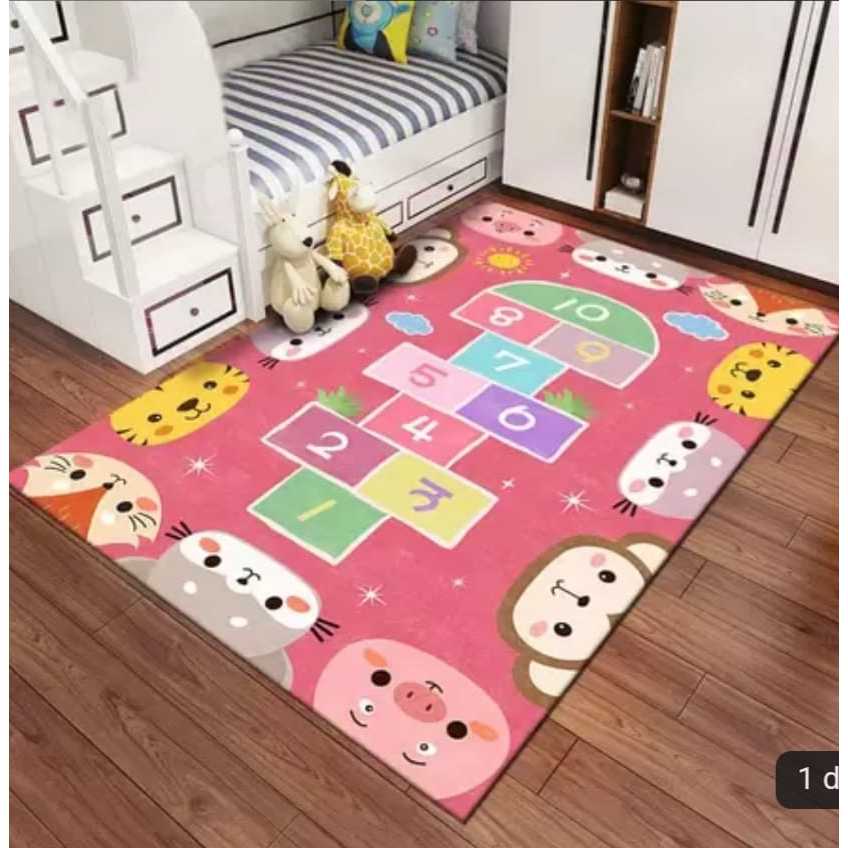 Tapete Quarto Criança Infantil Bebe Menina Antiderrapante Emborrachado ...