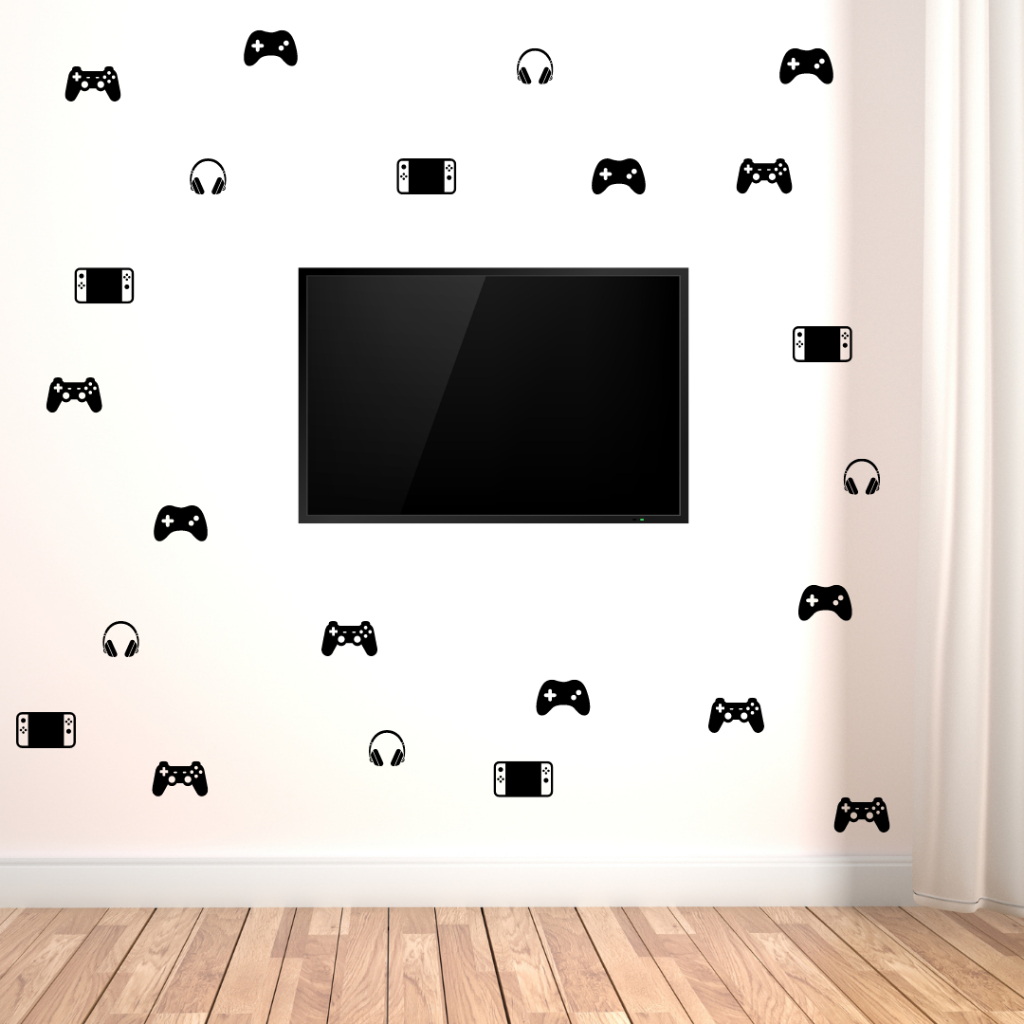 Adesivos para Parede Decorativo Quarto Infantil gamer 5cm - 40 Undidades