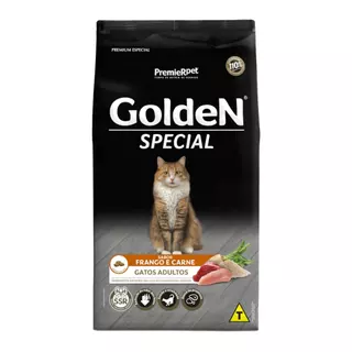 Ração Golden Special Gatos Adultos Sabor Carne e Frango 10,1Kg