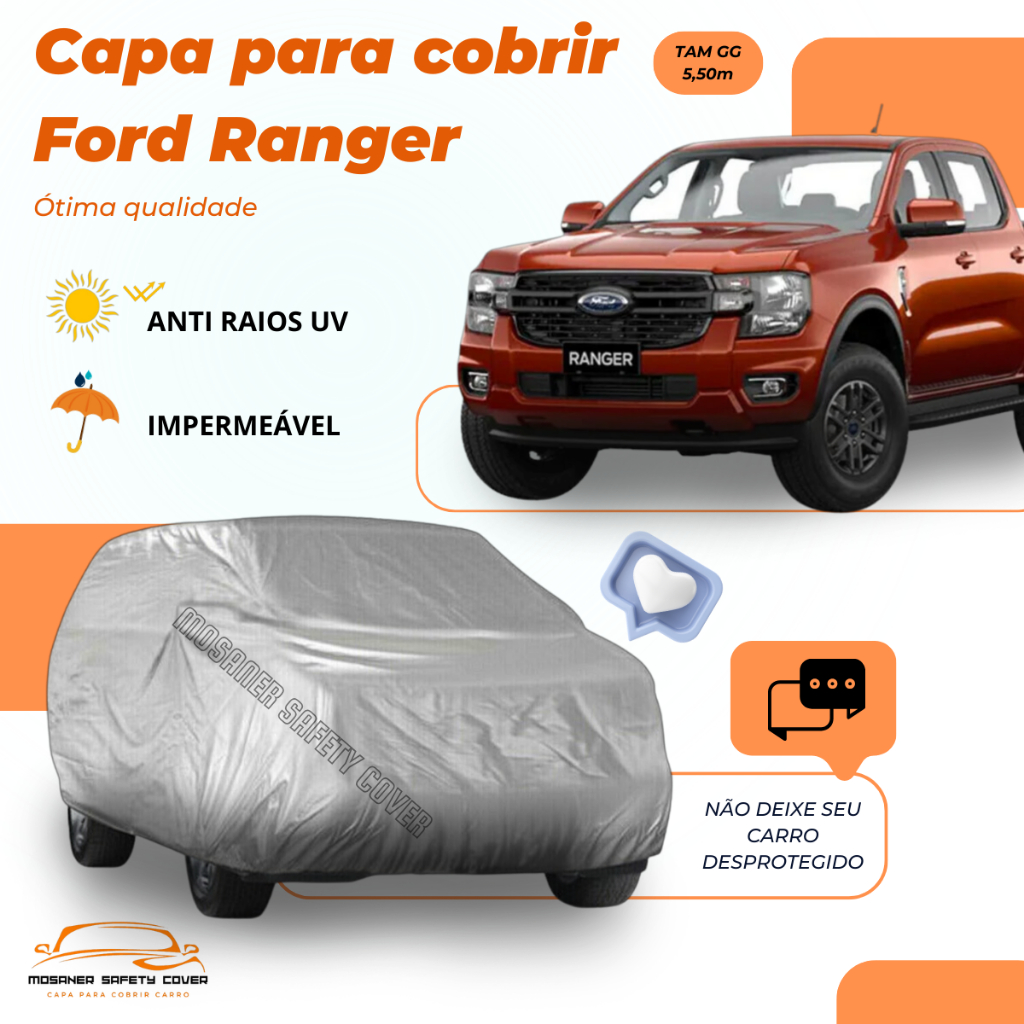 Capa para Cobrir Ford Ranger Resistente com Proteção contra Raios UV ...