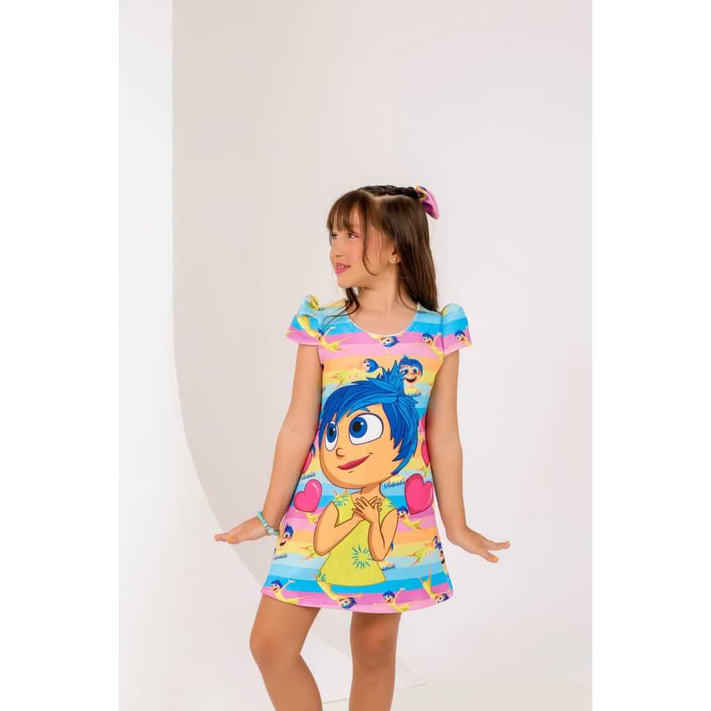 Vestido Divertidamente Roupa Criança Infantil Menina Blogueirinha