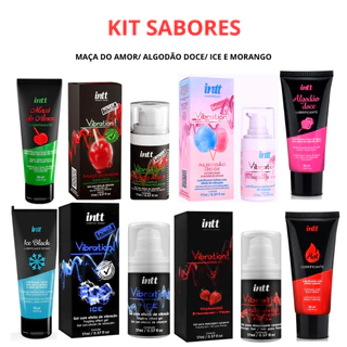 KIT Intt VIBRATION SABORES 17ml + LUBRIFICANTE COMESTIVEL SABORES 50ML Intt