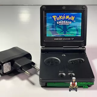 Game Boy Advance SP 101 + Pokemon Emerald (Leia)