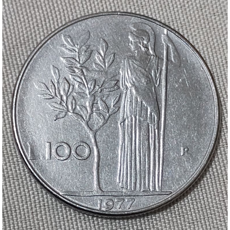 Moeda antiga 100 Liras 1977 Italia 🇮🇪