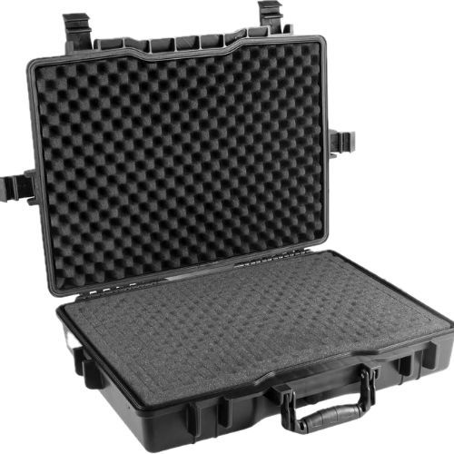 Malets rigida para notbook de ate 17 pol com espuma 48x35x10 cm interno ...