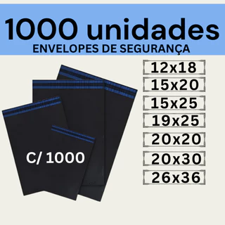 Kit 1000 Envelopes Segurança Embalagem De Envio 12x18 15x20 15x25 19x25 20x20 20x30 26x36
