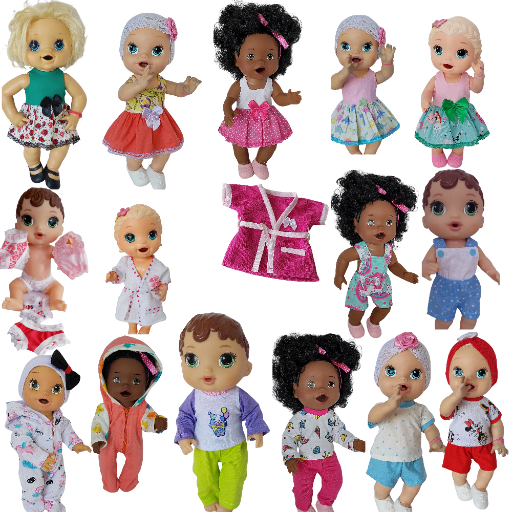 Roupa Boneca Baby Alive Kit Mix C/22 Peças Variadas +Mochila De Brinde ...