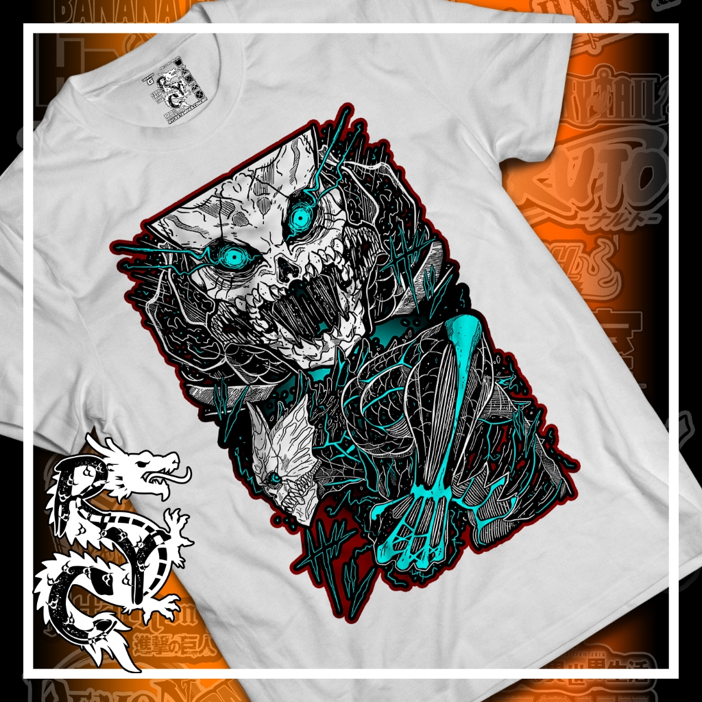 Camiseta Kaijuu 100% Algodão Unissex Camiseta anime Kaiju n8 RYC