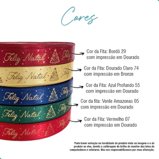 Fita Cetim Comemorativa Feliz Natal Flocos de Neve 15mm