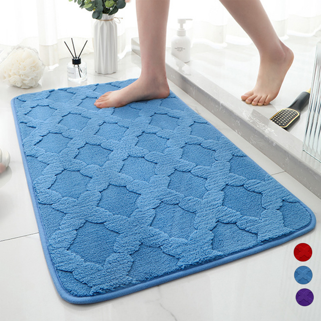 IDeeHome Tapete Banheiro 50X 80cm Antiderrapante Super Soft Macio Várias Cores