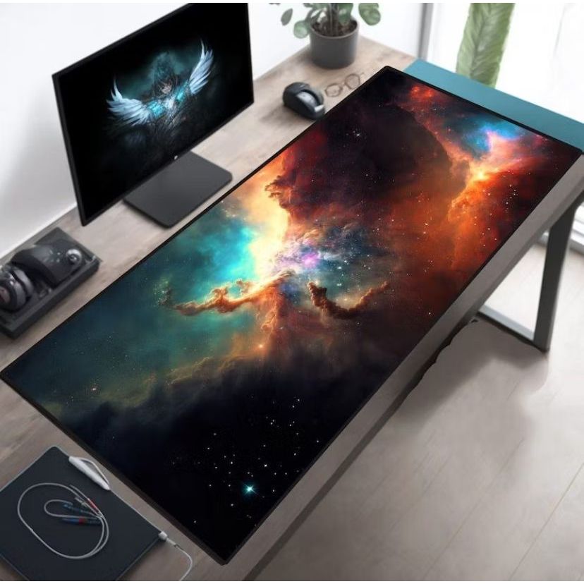 MOUSE PAD GAMER 90X40 EXPLOSÃO DE CORES UNIVERSO | Shopee Brasil