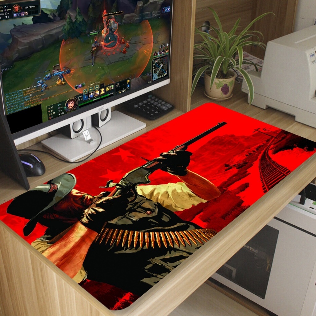 Mouse pad red dea gamer Antiderrapante Grande diversas estampas 70x35 ...