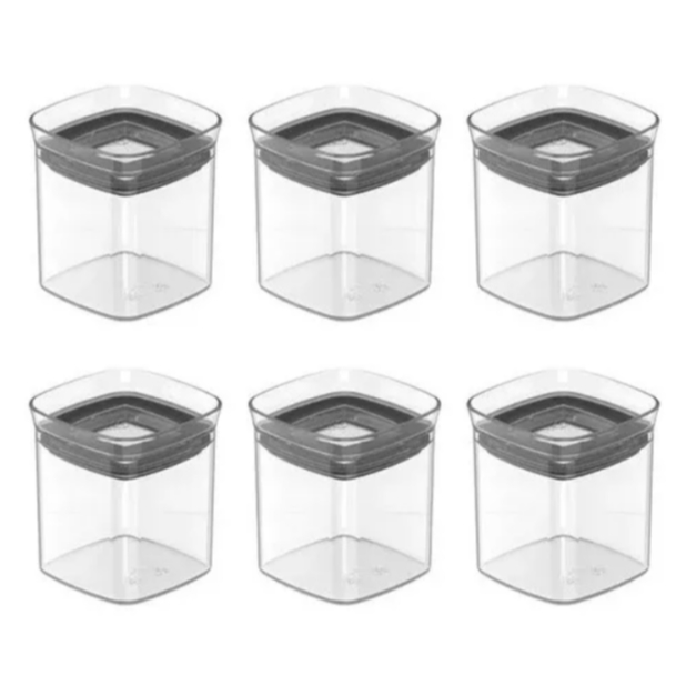 Conjunto 6 Potes Herméticos Para Temperos Condimentos 150ml Ou