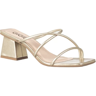 Tamanco Feminino Sandália Salto Bloco Quadrado Tiras Blogueira Confortável Original GiGil
