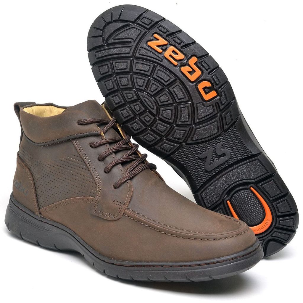 Bota Botina Zebu Graxo Tenis Casual Original 74090 | Shopee Brasil
