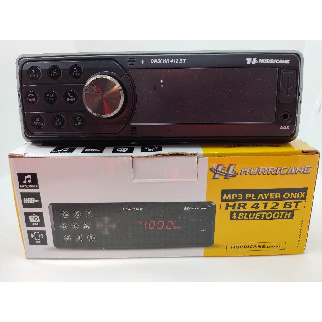 Som Automotivo Hurricane Hr 412 Bt Com Usb E Bluetooth
