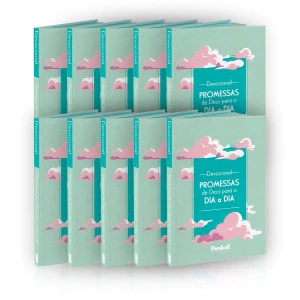 Kit 10 Devocional | Promessas de Deus Para o Dia a Dia | Nuvens Esverdeadas