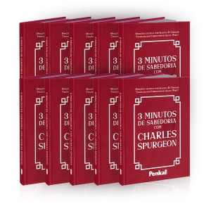 Kit 10 Devocional | 3 minutos com Charles Spurgeon | Vermelho Luxo
